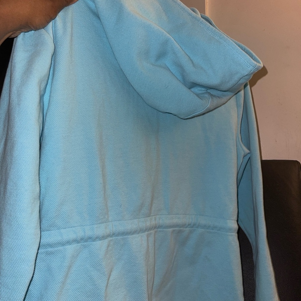 T by Talbots PIQUÉ DRAWCORD HOODED JACKET Size Medium - Picture 11 of 16